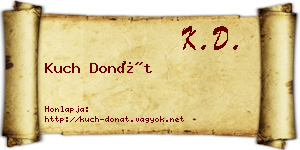Kuch Donát névjegykártya