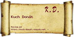 Kuch Donát névjegykártya